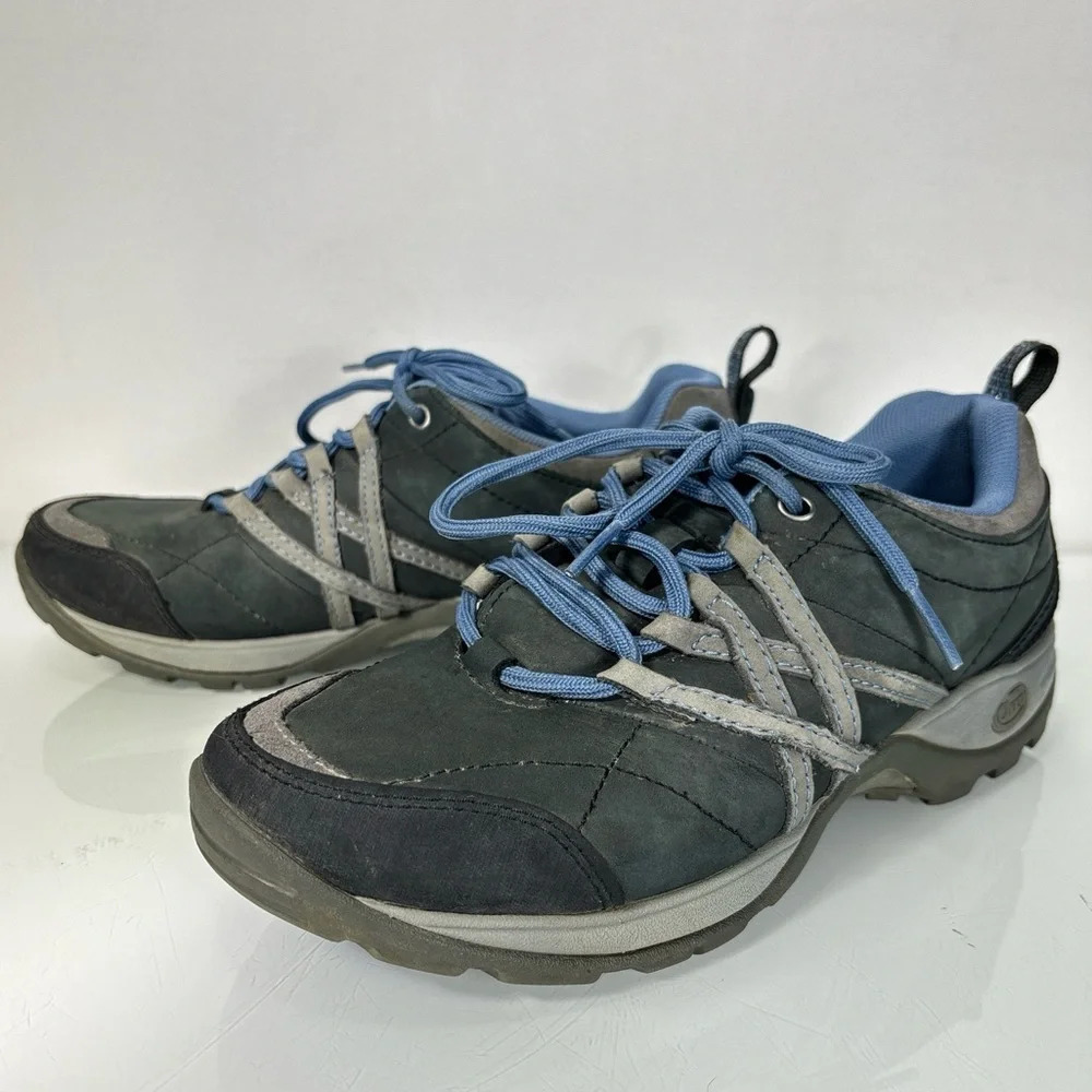 Chaco Winsome Black Blue Gray Lace Up Hiking Sneaker Shoes J104058 Size 7 - Picture 4 of 10